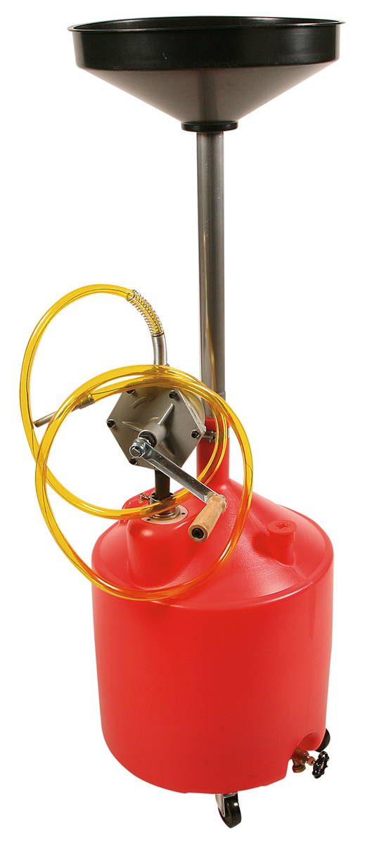 18 Gallon Oil Drain with Rotary Hand Pump