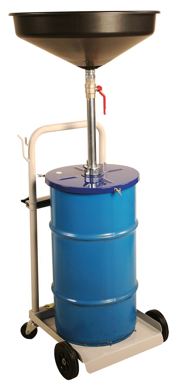 16-Gallon Oil Drain Kit with Heavy-Duty 4-Wheel Cart